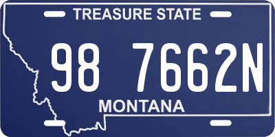 MT license plate 987662N