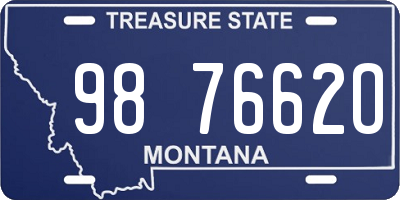 MT license plate 987662O