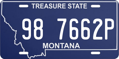 MT license plate 987662P