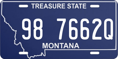 MT license plate 987662Q