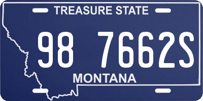 MT license plate 987662S