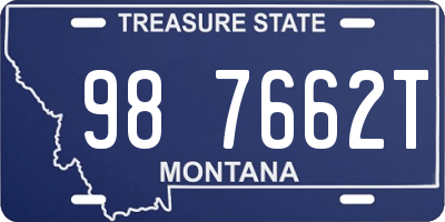 MT license plate 987662T