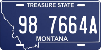 MT license plate 987664A