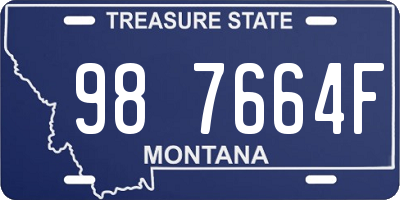 MT license plate 987664F