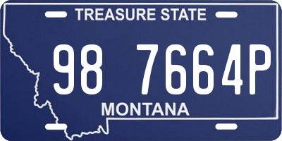 MT license plate 987664P