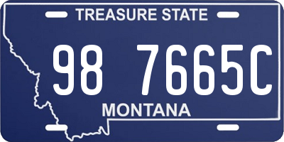 MT license plate 987665C