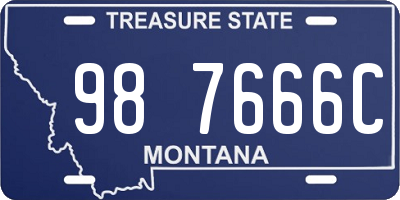 MT license plate 987666C