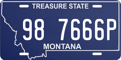 MT license plate 987666P