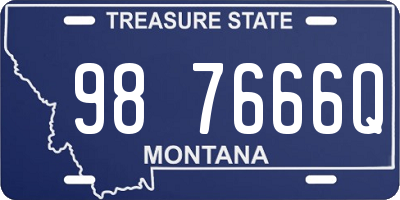 MT license plate 987666Q