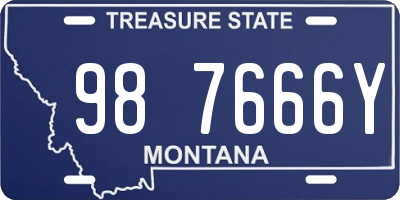 MT license plate 987666Y