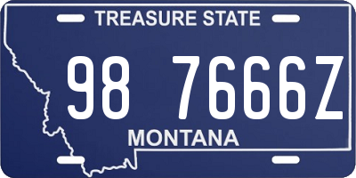 MT license plate 987666Z