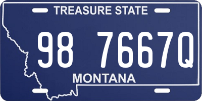 MT license plate 987667Q
