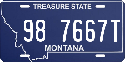 MT license plate 987667T