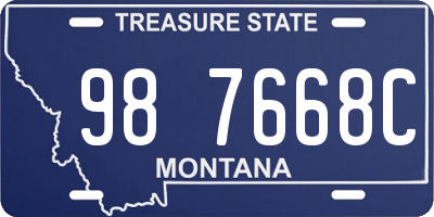 MT license plate 987668C