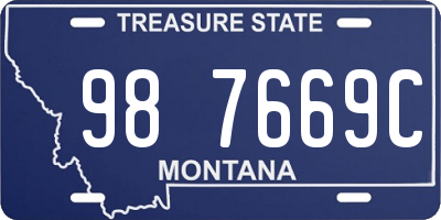 MT license plate 987669C