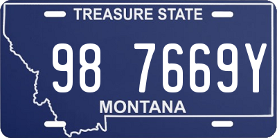 MT license plate 987669Y