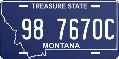 MT license plate 987670C