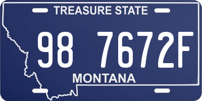 MT license plate 987672F