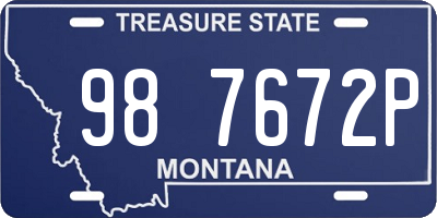 MT license plate 987672P