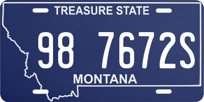 MT license plate 987672S