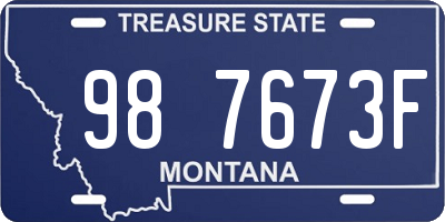 MT license plate 987673F