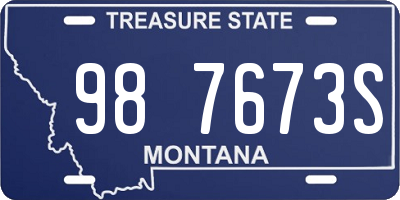 MT license plate 987673S