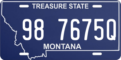 MT license plate 987675Q