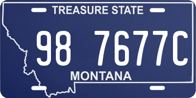 MT license plate 987677C