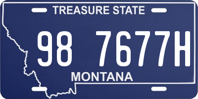 MT license plate 987677H