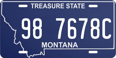 MT license plate 987678C