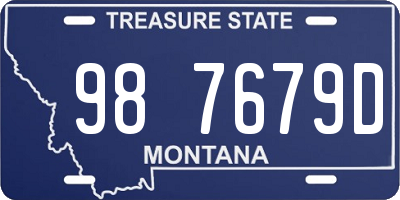 MT license plate 987679D