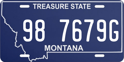 MT license plate 987679G