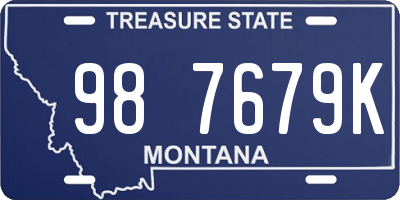 MT license plate 987679K