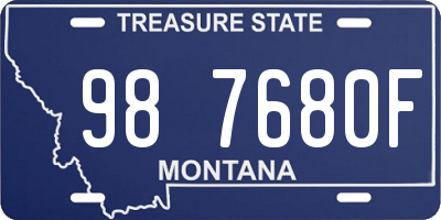 MT license plate 987680F