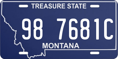 MT license plate 987681C