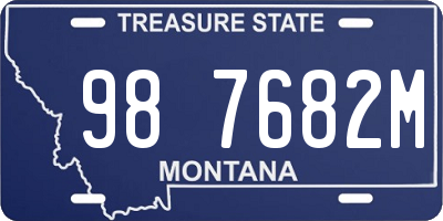MT license plate 987682M