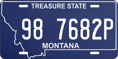 MT license plate 987682P