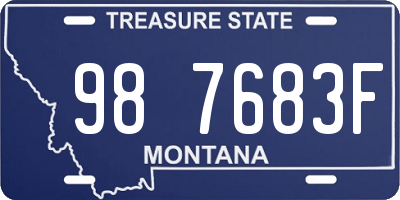 MT license plate 987683F