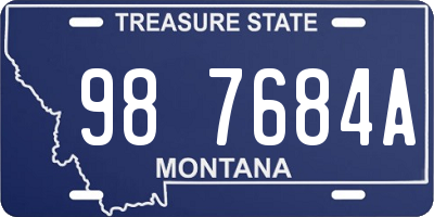 MT license plate 987684A
