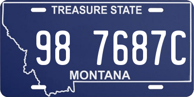 MT license plate 987687C