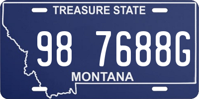 MT license plate 987688G