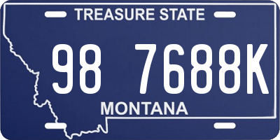 MT license plate 987688K