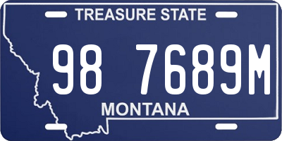 MT license plate 987689M
