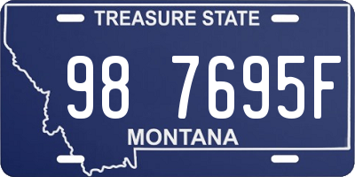 MT license plate 987695F