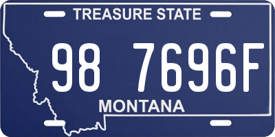 MT license plate 987696F