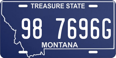 MT license plate 987696G