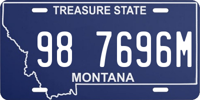 MT license plate 987696M