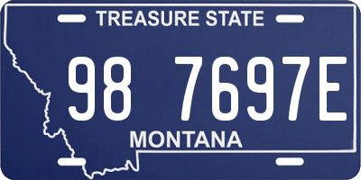 MT license plate 987697E