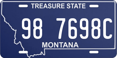 MT license plate 987698C