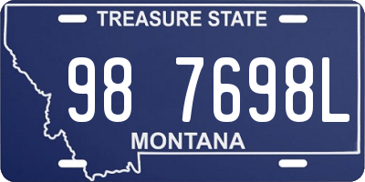 MT license plate 987698L